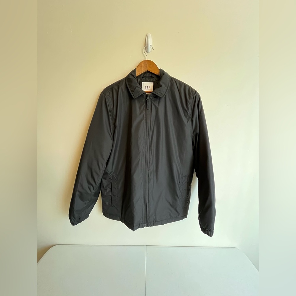 Black Coaches Jacket, Relaxed Fit, Gap - Men's Medium